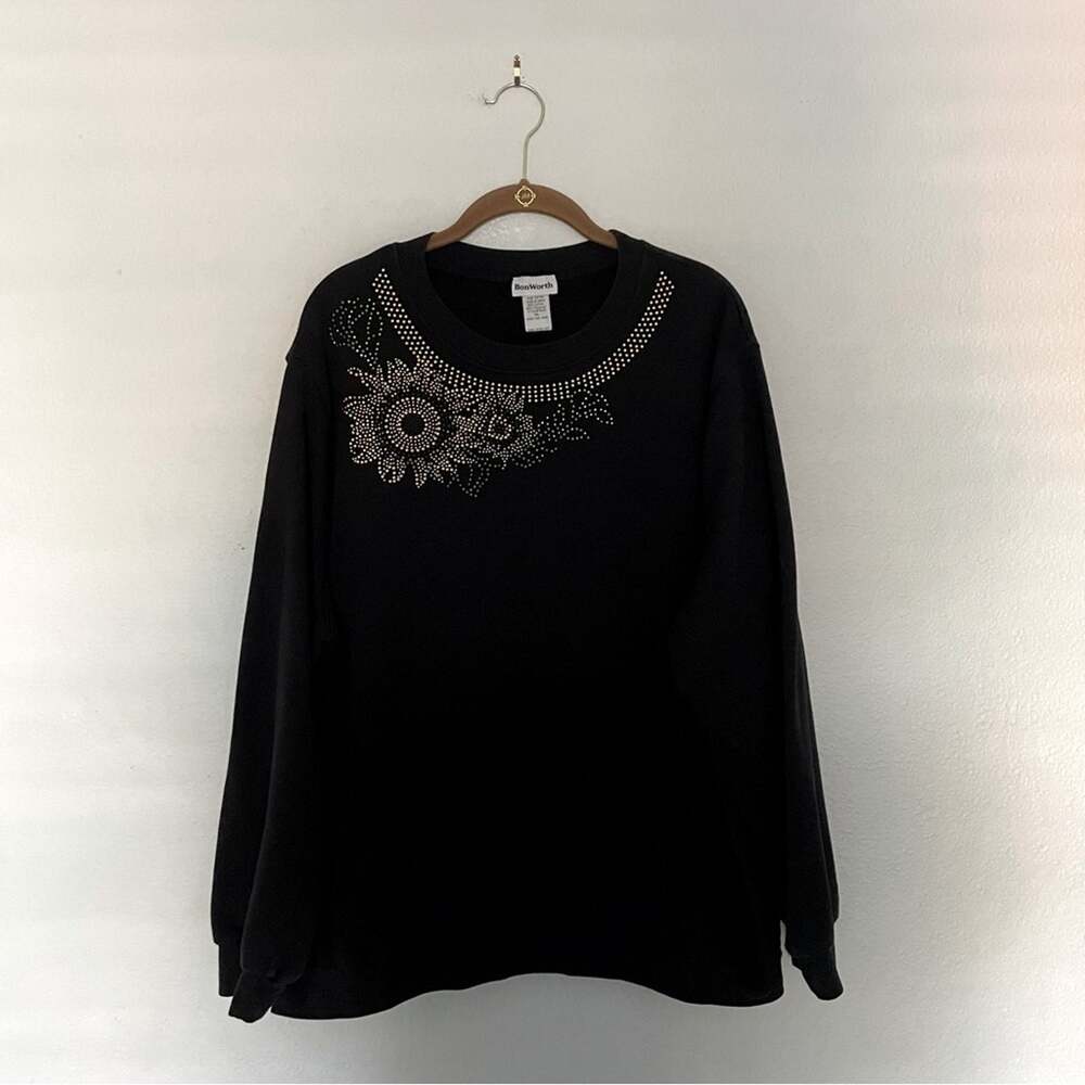 Oversized Sunflower Sweatshirt Black & Gold